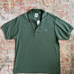 Lacoste Men's Classic Fit Green Interlock Polo - Size 5 (M)
